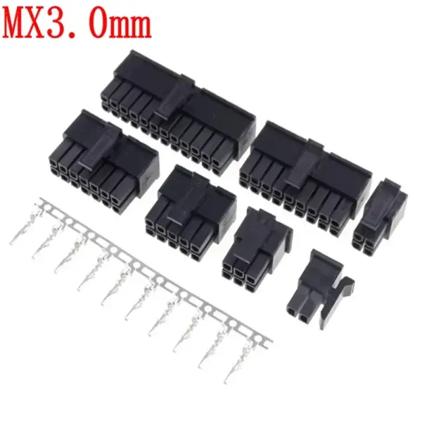 kf-S039738afde96431d86a00797abd2ebdfH-10sets-Micro-Fit-3-0-2P-4P-6P-Connector-3-0mm-Pitch-Male-Housing-8P-10P.webp 3.0mm Pitch Micro-Fit 3.0 2P 4P 6P Connector Male Housing 8P 10P 12 16P 18P 20P 24Pin Mini 5557/43025 Male Shell+Terminal