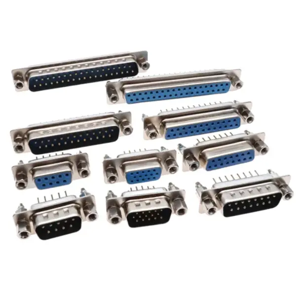 kf-S3cba2558619a4e7895899e3c77a488cab-1PCS-DB9-DB15-DB25-DB37-9-15-25-37-Pin-Straight-180-Degree-Male-Female-Plug.webp DB9 DB15 DB25 DB37 Straight 180 Degree Male Female Plug D-sub PCB Mounting Connector