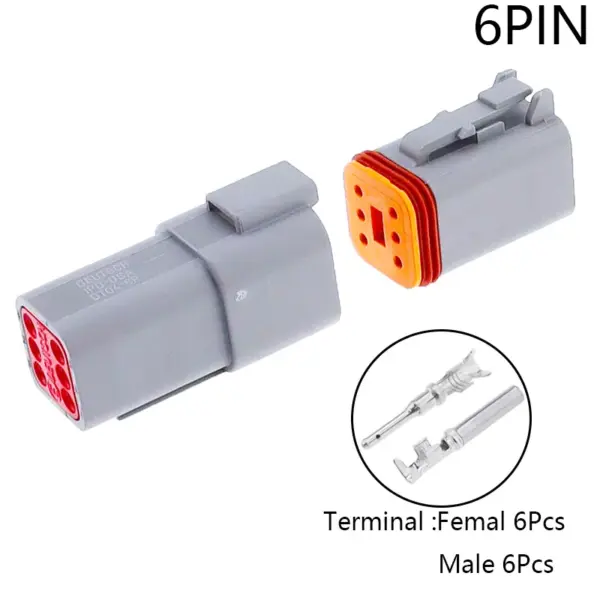 kf-S675cad70631d4dab97573bac158ac1d53-1-Set-Deutsch-DT-2-3-4-6-8-12-Pin-Auto-Waterproof-Connector-Automotive-Sealed.webp DT 2 3 4 6 8 12 Pin Auto Waterproof Connector Automotive Sealed Electric Male And Female Plug DT06-2S DT04-2P