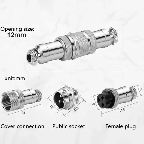 kf-S707d2a4fbfa844aeaefd7ba40847849bL-5-20PCS-GX12-Butt-type-2-3-4-5-6-7-Pin-Electric-Aviation-Socket-Plug.webp GX12 Butt type 2/3/4/5/6/7 Pin Electric Aviation Socket & Plug 12MM Docking Power Male& Female Circular Panel Connector
