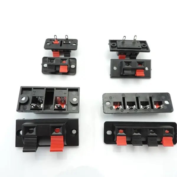 kf-S813ef572cf274606b5467c15a045e2a0O-2pcs-Connector-Terminal-2P-4P-Positions-Push-In-Jack-Spring-Load-Audio-power-supply-Speaker-Breadboard.webp Connector Terminal 2P 4P Positions Push In Jack Spring Load Audio power supply Speaker Breadboard Clips switch button p1