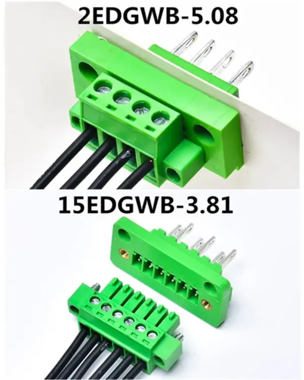 kf-Safc3701143294274aa9b29daadca80e3Y-5sets-2EDGWB-5-08-15EDGWB-3-81-2-3-4-5-6-10-12Pin-Wall-Terminal.webp 3.81mm Pitch 2EDGWB 5.08/15EDGWB 3.81 2/3/4/5/6/10/12Pin Wall Terminal Plug Type Connector Pcb Screw Terminal Block