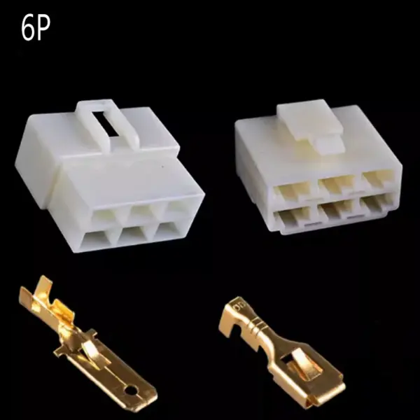 kf-Sb20d5c8b700e496f8d514801ecc8e387V-5set-6-3mm-connector-1P-2P-3P-4P-6P-8P-6-3-Connector-Kits-Male-Female.webp 6.3mm pitch connector 1P 2P 3P 4P 6P 8P 6.3 Connector Kits Male Female Socket Plug Plug For Motorcycle Motorbike Car