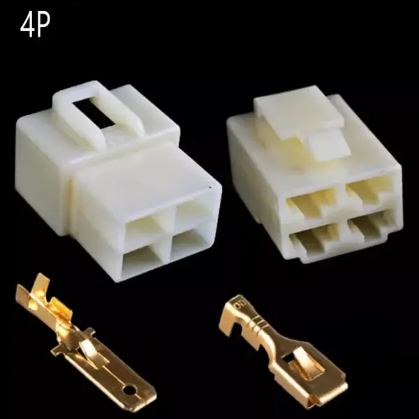 kf-Sc61ec8e6062641e693ab183bd6537489k-5set-6-3mm-connector-1P-2P-3P-4P-6P-8P-6-3-Connector-Kits-Male-Female.webp 6.3mm pitch connector 1P 2P 3P 4P 6P 8P 6.3 Connector Kits Male Female Socket Plug Plug For Motorcycle Motorbike Car