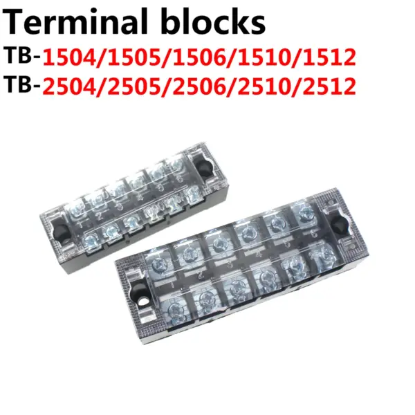 kf-Sce227e15e4fb415b8587fadd6a01cc90Y-5Pcs-600V-15A-TB2504-TB2505-TB2506-TB2510-TB2512-Positions-Screw-Electric-Wire-Connection-Barrier-Terminal-Strip.webp 15A TB2504 TB2505 TB2506 TB2510 TB2512 Positions Screw Electric Wire Connection Barrier Terminal Strip