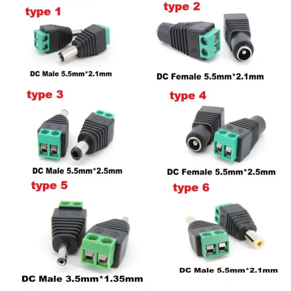 kf-Sdcb487e0dbed45ec92b780dbc34c91d0a-DC-Male-Female-power-supply-Connector-5-5-x-2-1MM-5-5-2-5MM-3.webp DC Male Female power supply Connector 5.5 x 2.1MM 5.5*2.5MM 3.5*1.35MM 5.5mm x 2.5mm Jack Adapter Plug for Led Strip Light p1