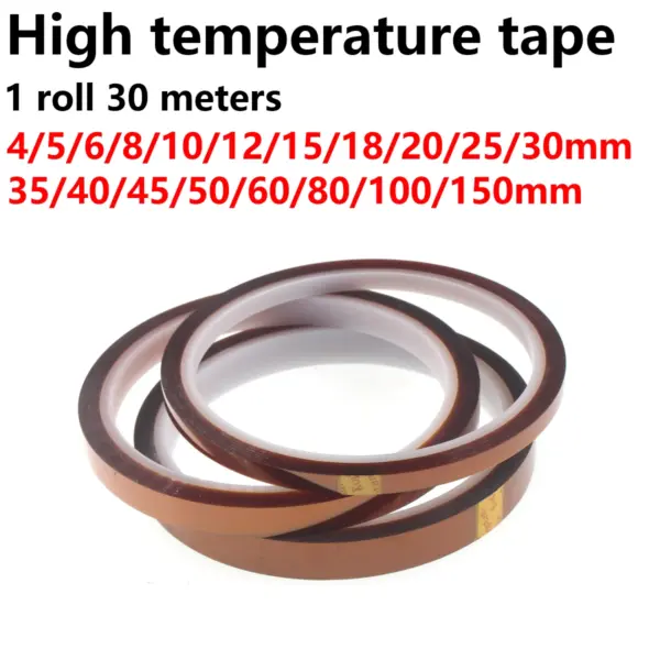kf-Sef36f658120a42128f76b864329006b6m-5-2-1REEL-4-150mm-3D-Printer-Parts-High-Temperature-Resistant-Heat-BGA-Polyimide-Insulating-Thermal.webp 4-150mm 3D Printer Parts High Temperature Resistant Heat BGA Polyimide Insulating Thermal Insulation Adhesive Tape