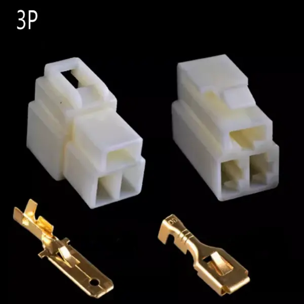 kf-Sffed7a16cd7648738fa0b0b75397ec8ch-5set-6-3mm-connector-1P-2P-3P-4P-6P-8P-6-3-Connector-Kits-Male-Female.webp 6.3mm pitch connector 1P 2P 3P 4P 6P 8P 6.3 Connector Kits Male Female Socket Plug Plug For Motorcycle Motorbike Car